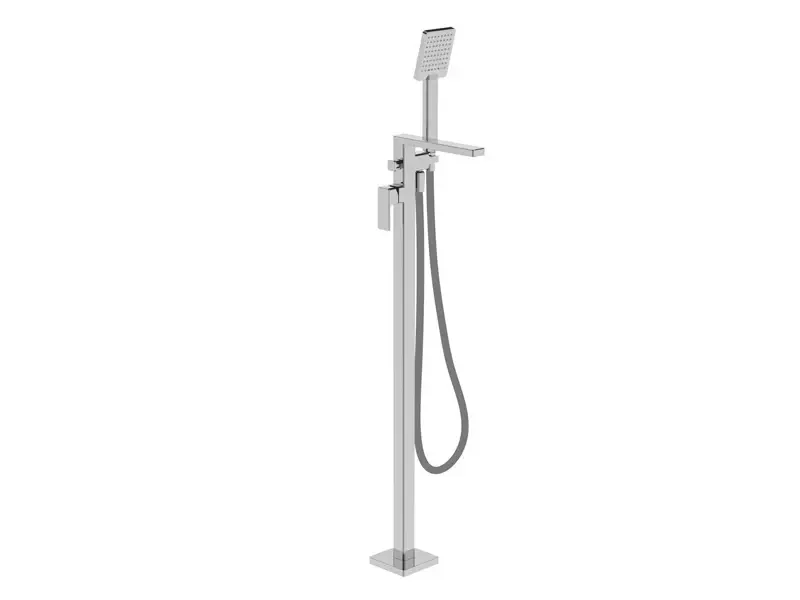Profili Freestanding Bath Shower Mixer Tap- Shiny metal