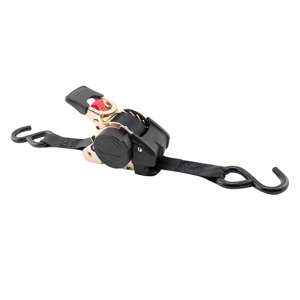 Truck Bed Re-Tractable Ratchet Tie Down Breaking Strength 1,200 lb, 1" x 10' (2 Units)