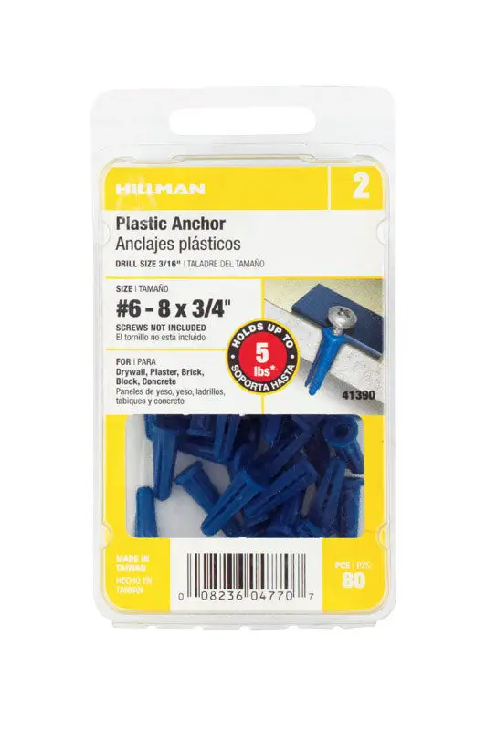 Hillman .138 . D X 2-1/2 . L Zinc Pan Head Zip Toggle Anchors 10 Pack