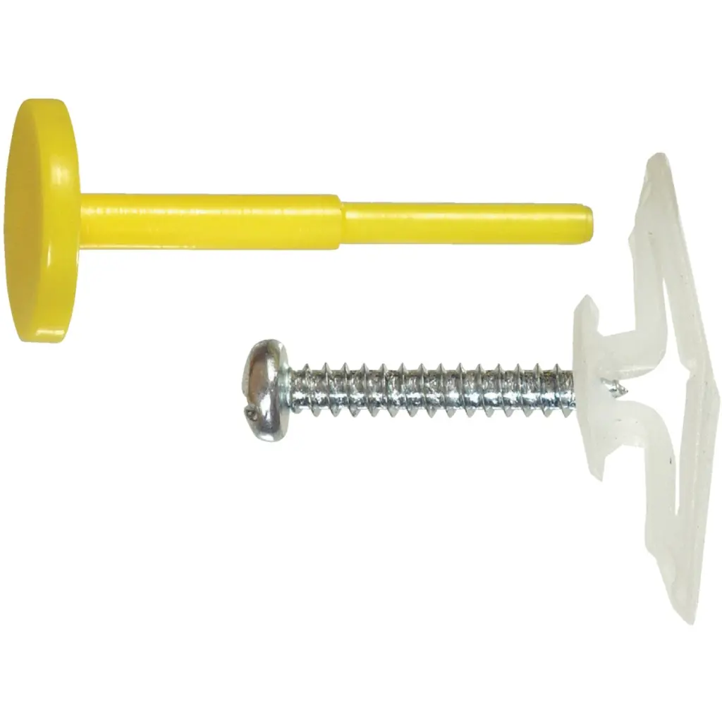 Hillman 3/8 Inch Medium Yellow Plastic Pop Toggle Anchor 2-Pack