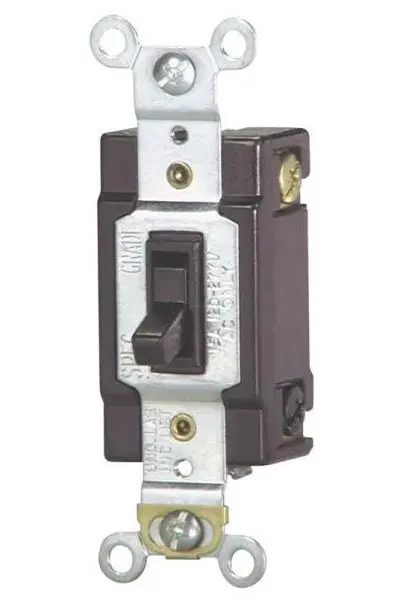 Cooper Wiring 1242-7B-BOX Quiet Toggle Switch 4 Way Brown Home Electrical