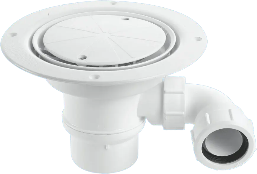 McAlpine TSG1WHSTW295 50mm Water Seal Trap 1½" x 90° Swivel Multifit Outlet Bend, Ivory Plastic Clamp Ring and Cover Pla...