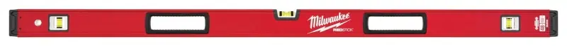 Milwaukee REDSTICK Series MLBX48 Box Level, 48 L, 3-Vial, Non-Magnetic, Aluminum, Ruby