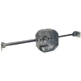 Octagon Set-Up Box Adjustable Bar Hanger Steel 4 x 1.5-Inch Raco