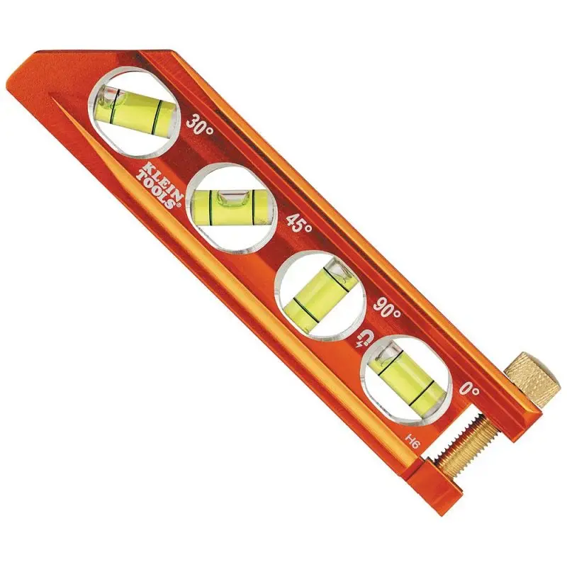Klein Tools Accu-Bend Series 935AB4V Magnetic Level, 4-Vial, Magnetic, Aircraft-grade, High-Visibility Orange
