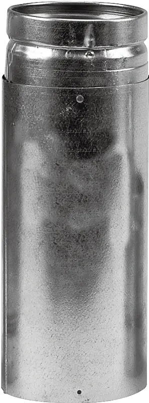 Selkirk 3VP-24 Vent Pipe, 3 OD, 2 ft L, Stain-resistant Steel, Galvanized