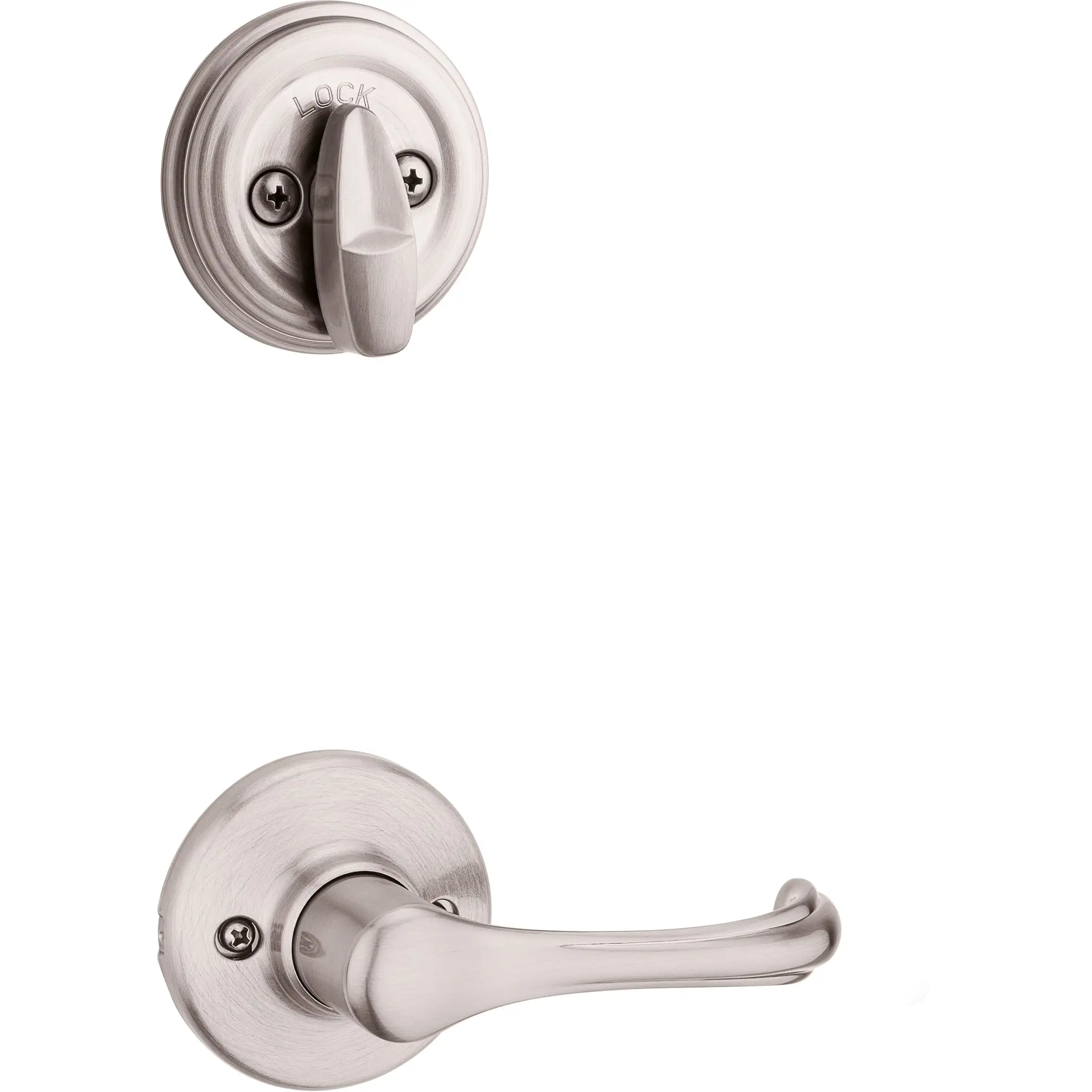 968DNL 15 Dorian Dummy Trim Pack 802 Handlesets Satin Nickel Finish