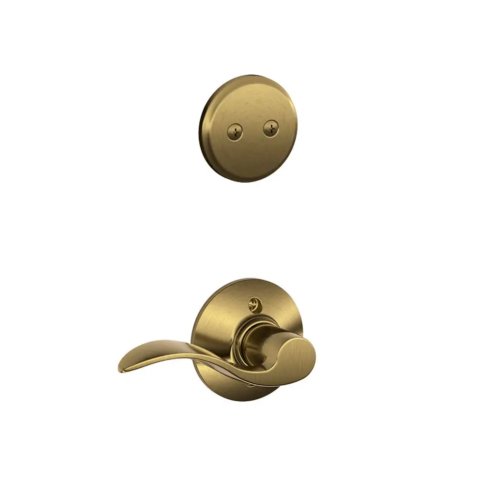 Champagne Left Hand Dummy Interior Trim - Aged Bronze Shop Building Hardware Supplies Schlage