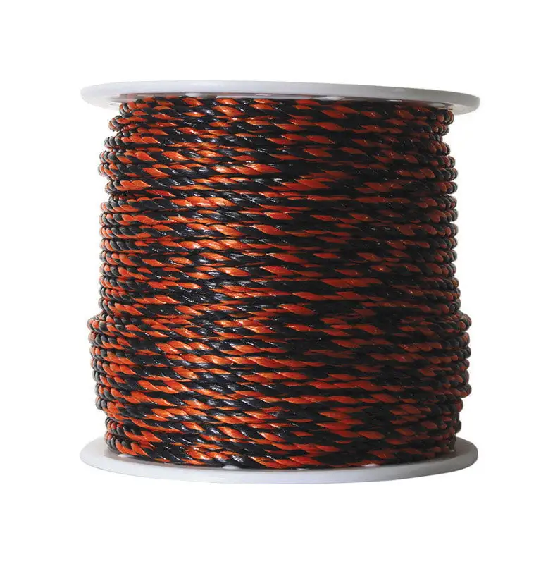 Wellington 3/8 . Dia. x 600 ft. Black Orange Twisted Poly Truck Rope Pack 600