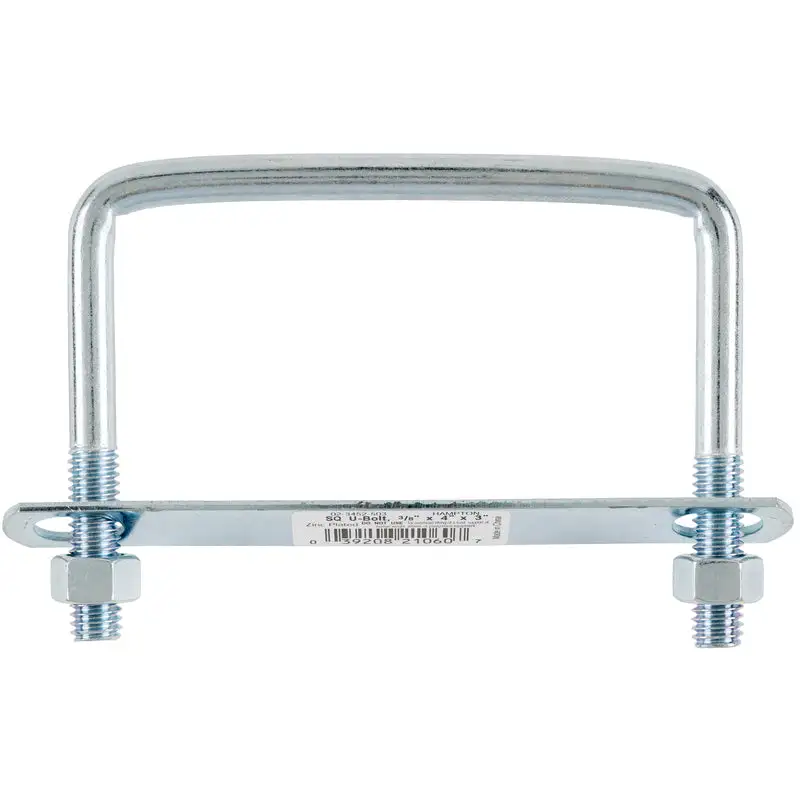 Hampton 3/8 . X 3 . W X 6 . L Coarse Zinc-Plated Steel Square U-Bolt