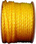 Wellington 10859 Monofilament Polypropylene Rope 1/2 x 250' Yellow Heavy Duty Utility Rope