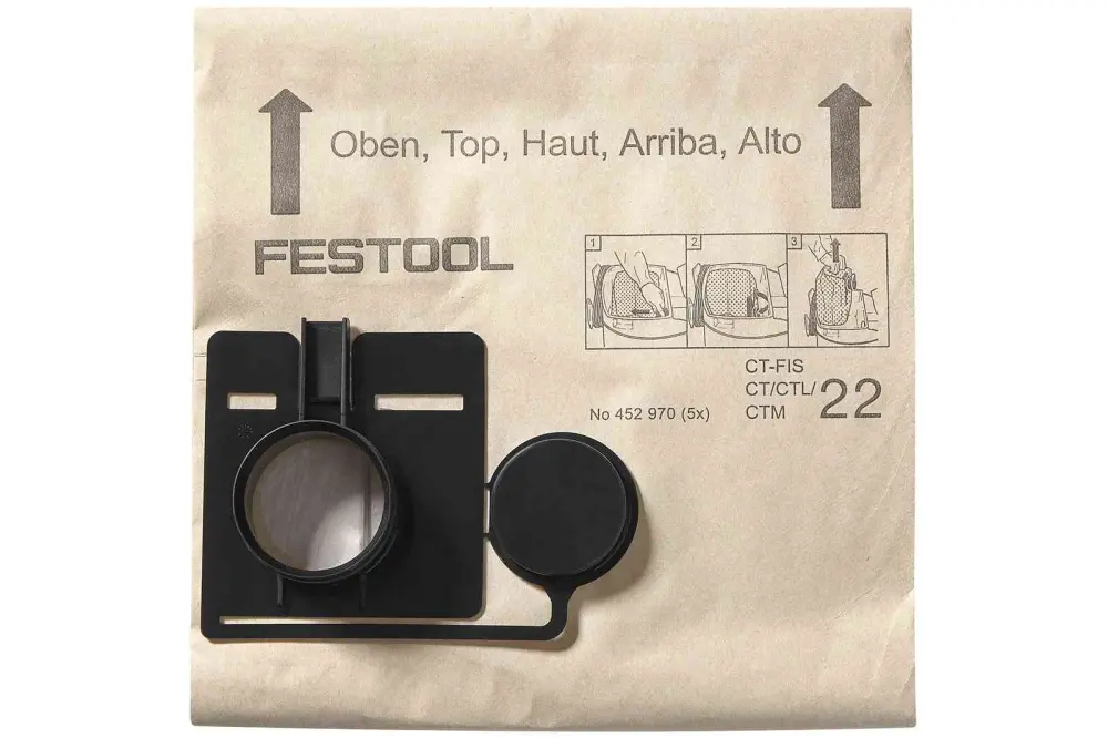 Festool 452970 Filter Bag CT22, 5-pack