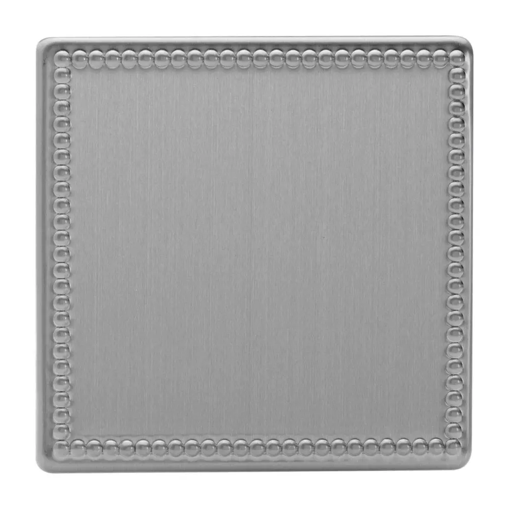 Varilight 1-Gang unitary, Blank Plate, Dimension Screwless Jubilee Brushed Steel XDYSBS.JS