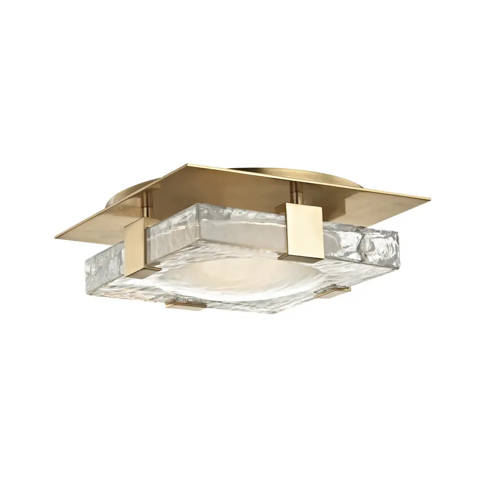 Damp Rated Bourne Led Wall Sconce - Aged Warm alloy