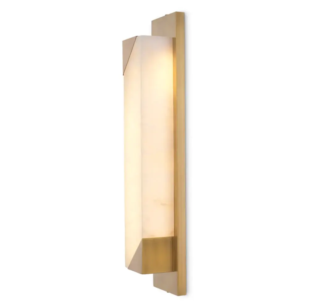 Scilla Wall Lamp - Alabaster & Antique Warm alloy Oil Rubbed Bronze