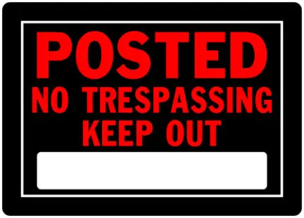 10 x 14 Inch Black and Red Keep Out Sign Safety Warnings Hillman
