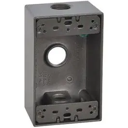 Bronze Weatherproof 1-Gang Rectangular Outlet Box Outdoor Use Various