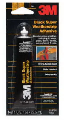 3M 03602 Black Super Weatherstrip Adhesive 1 Oz High Strength Bonding Glue