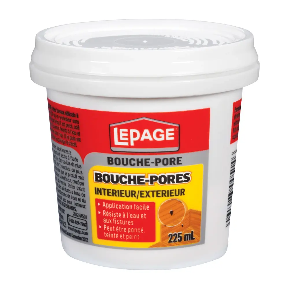 Interior and Exterior Rubberized Wood Filler, 225 ml