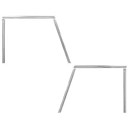 Door Window Chromium Trim Kit, Driver & Passenger, 1966-77 Ford Bronco
