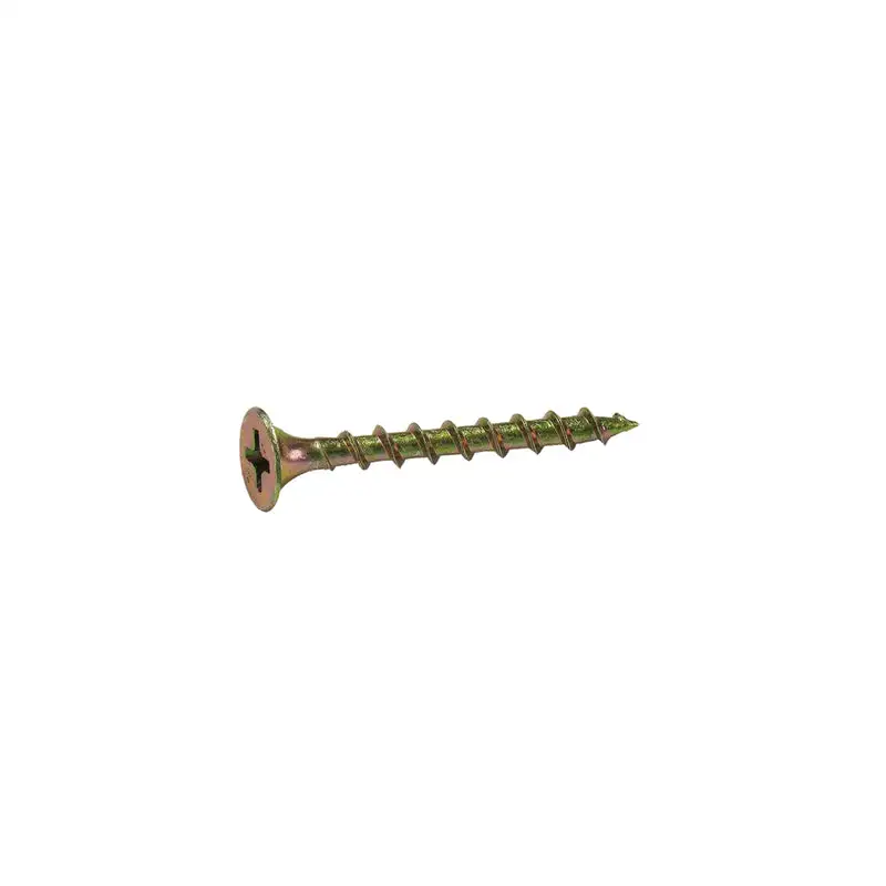Grip-Rite No. 6 x 1-1/4 . L Phillips Yellow Zinc Wood Screws 25 lb. Bulk Pack