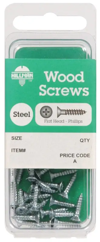 Hillman No. 10 X 1-1/2 . L Phillips Wood Screws 2 Pack