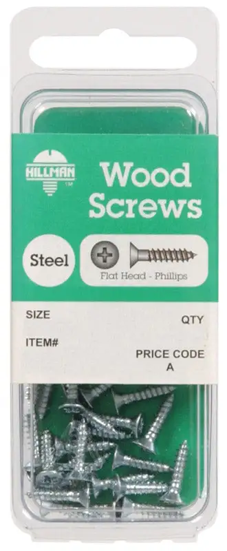 Hillman No. 10 X 2-1/2 . Phillips Wood Screws 100 Pack