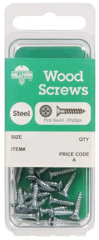 Hillman No. 8 X 2 . Phillips Wood Screws 2 Pack DIY Projects